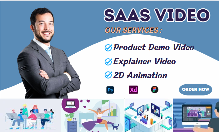 Create 2D Animated SaaS Software Explainer Video Demo Videos for Business