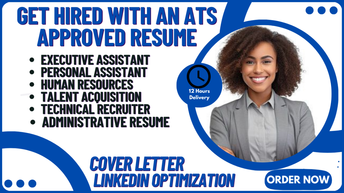 I will write talent acquisition, recruiter, HR assistant and human resources resume