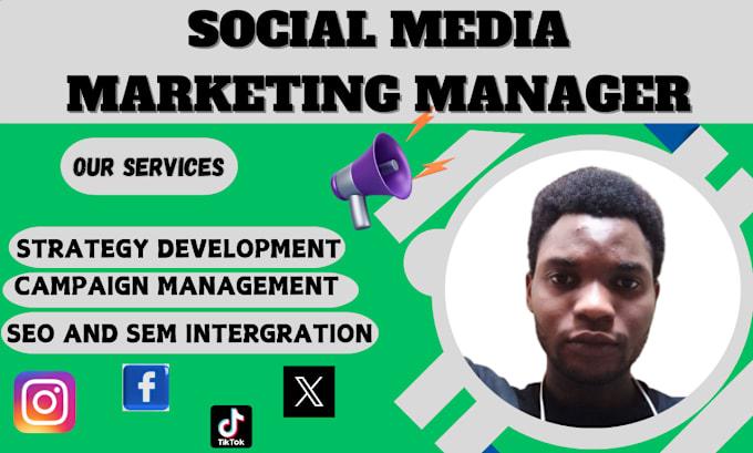 I will be your social media marketing manager