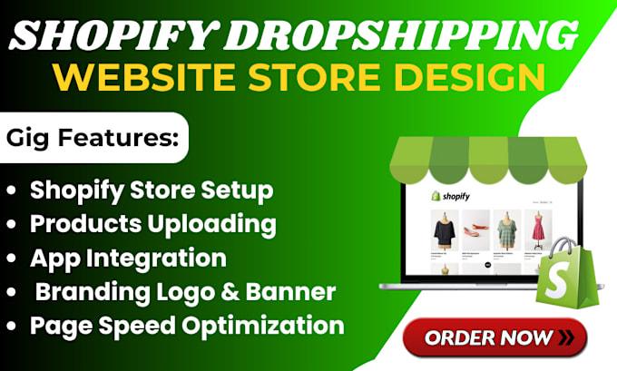 I will shopify dropshipping store shopify website design shopify website redesign