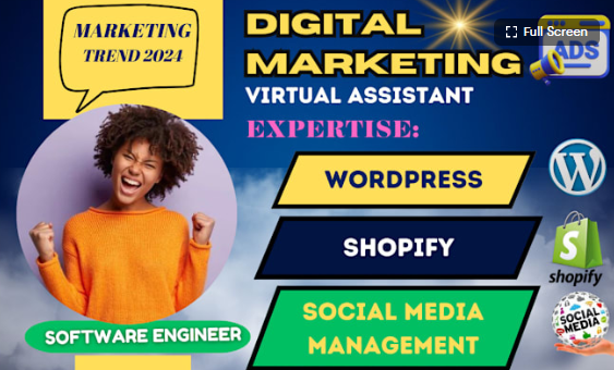 I will provide virtual assistant services for WordPress and Shopify, including website