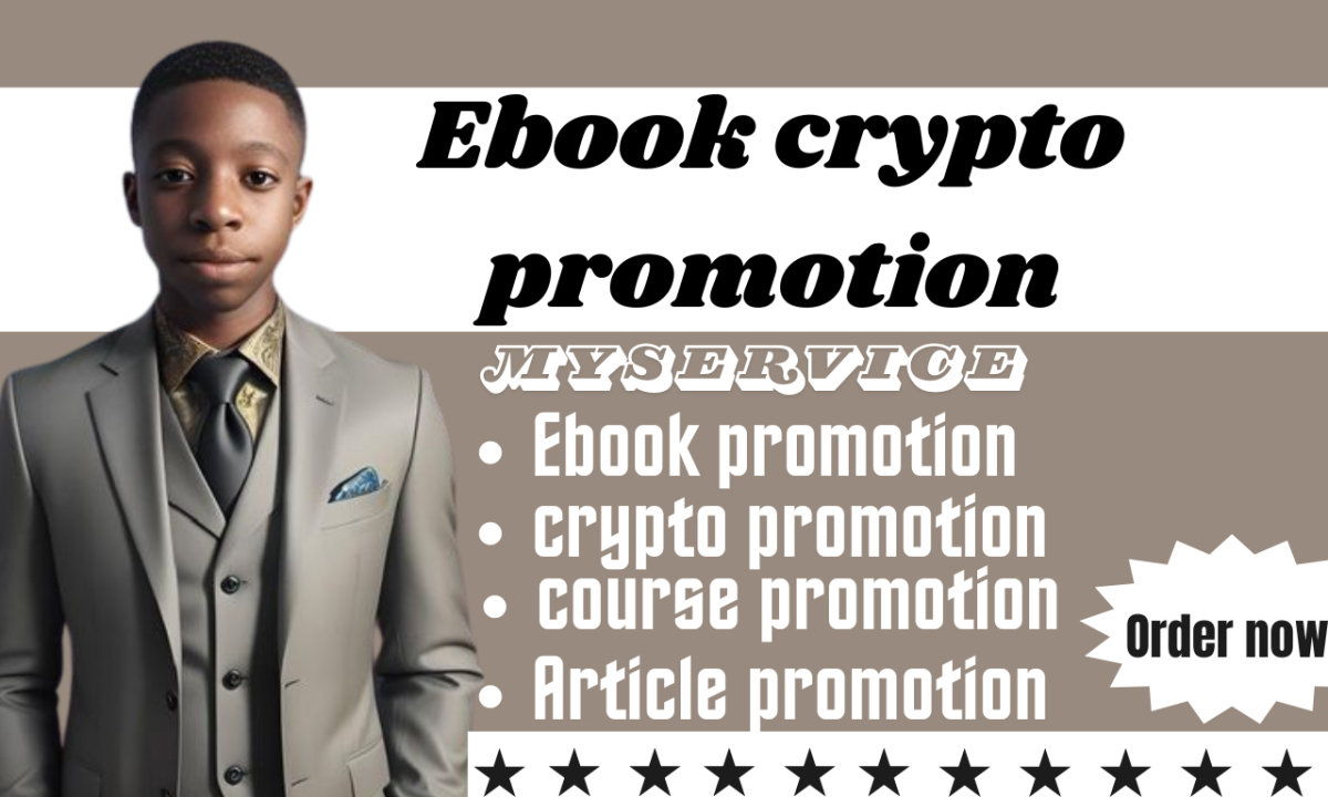 I will ebook promotion crypto article promotion udemy course ecommerce sales expert