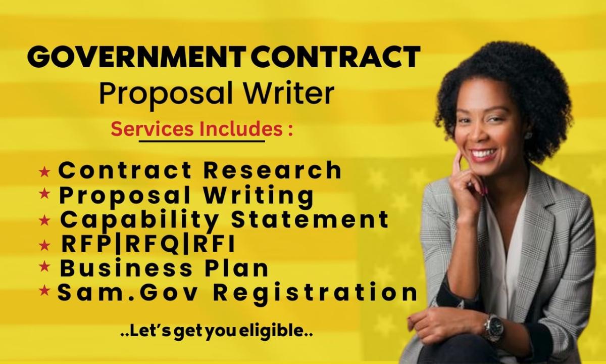 I will write your RFP, RFI, and bid proposal for government contract