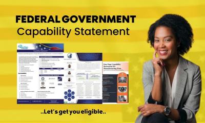 I will design your federal government capability statement within 8hrs