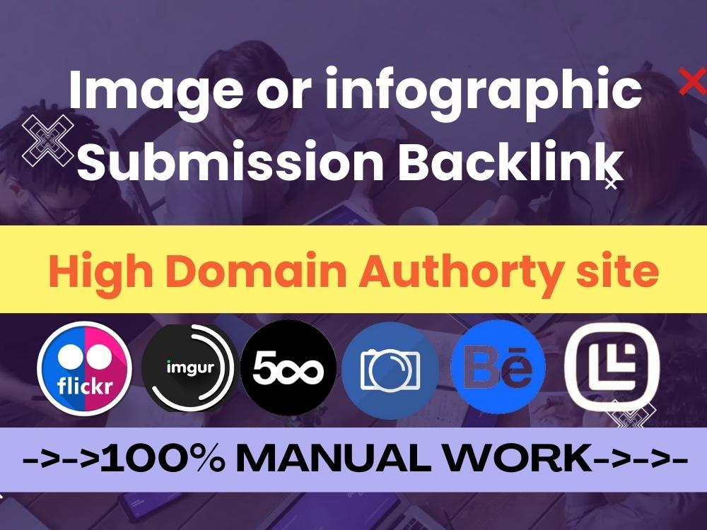 I will build image or infographic submission backlinks top image sharing sites