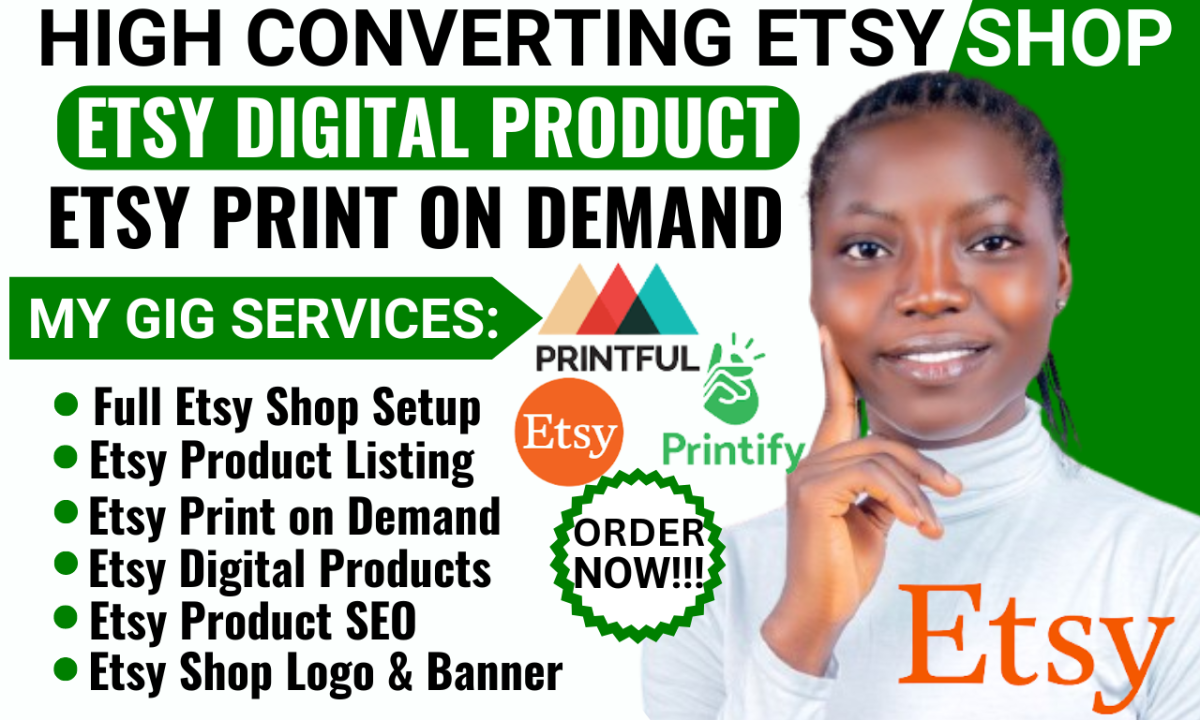 I will do etsy store creation, etsy seo for etsy shop setup, etsy product listing