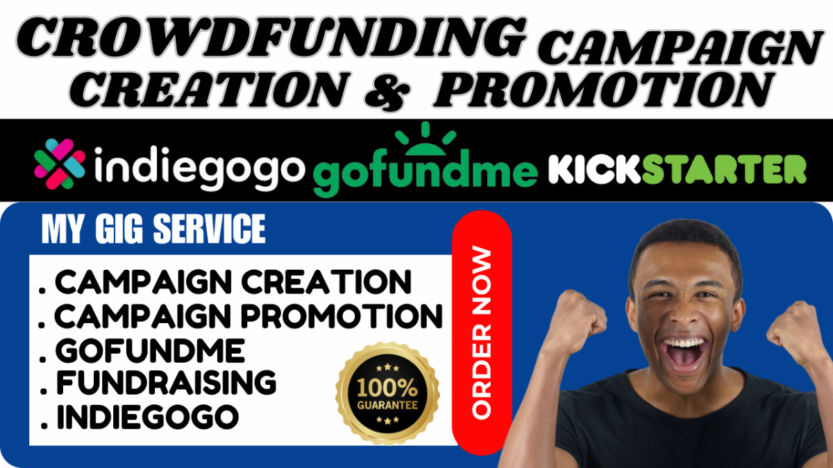 I will promote your fundraising kickstarter, indiegogo, gofundme, crowdfunding campaign