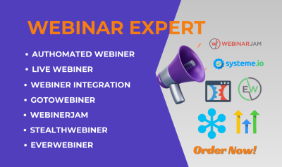 I will setup expert webinar funnel integration in everwebinar, webinarjam, clickfunnel