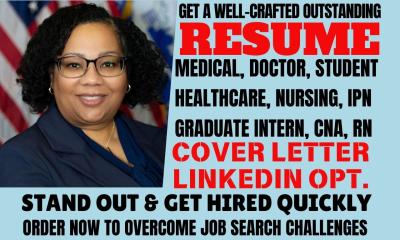 I will write a professional healthcare, nursing, medical resume and resume writing