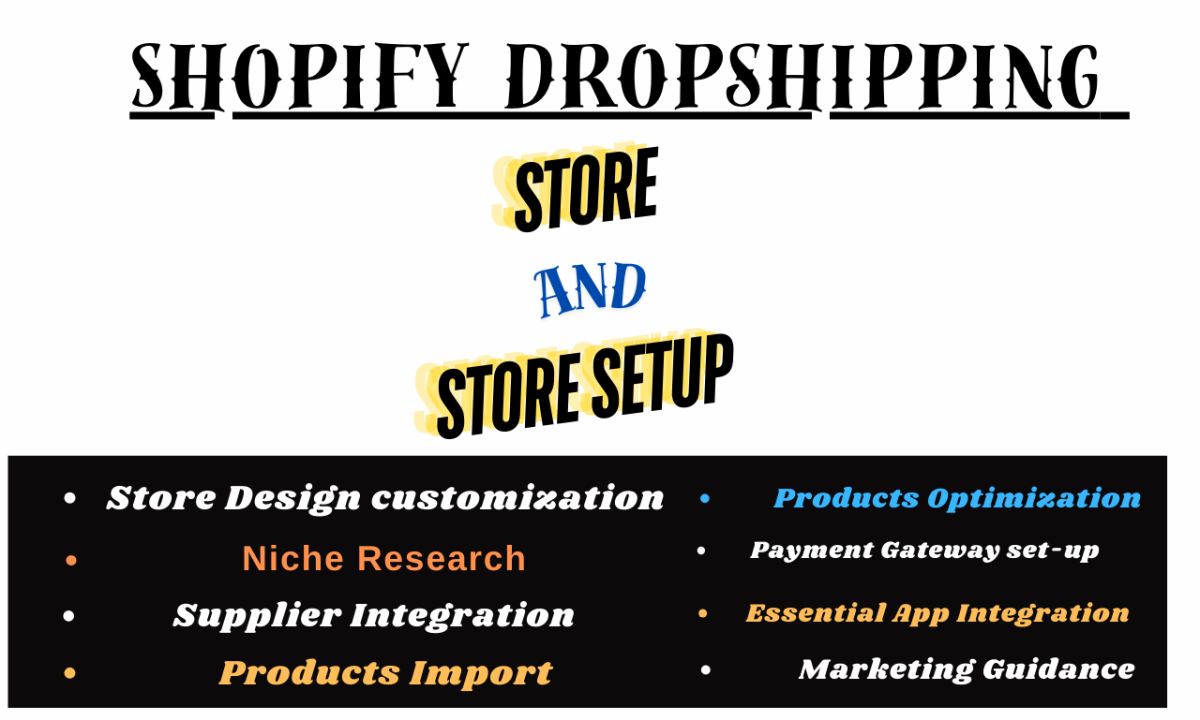 I will create a professional shopify dropshipping store setup