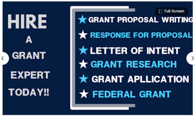 I will perform grant writing, grant proposal, bid grants, apply for grants, rfp, 501c3