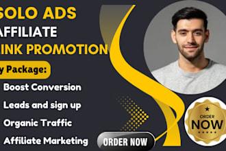 I will promote your MLM affiliate link to targeted USA solo ads audience