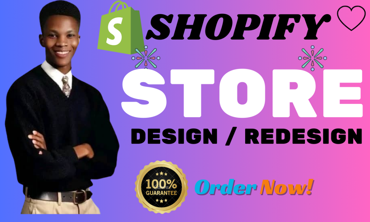 I will design and redesign Shopify store Shopify website