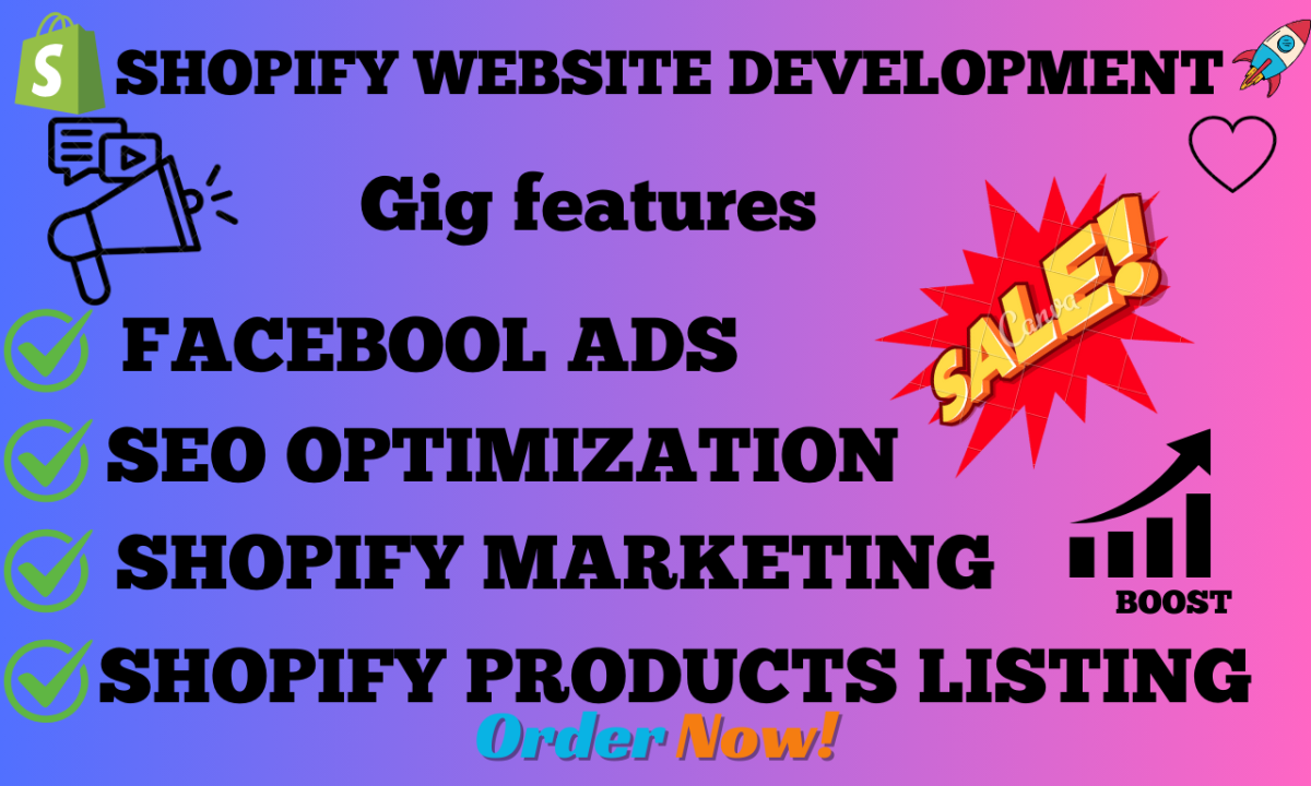 I will be your shopify expert, shopify SEO and shopify marketer