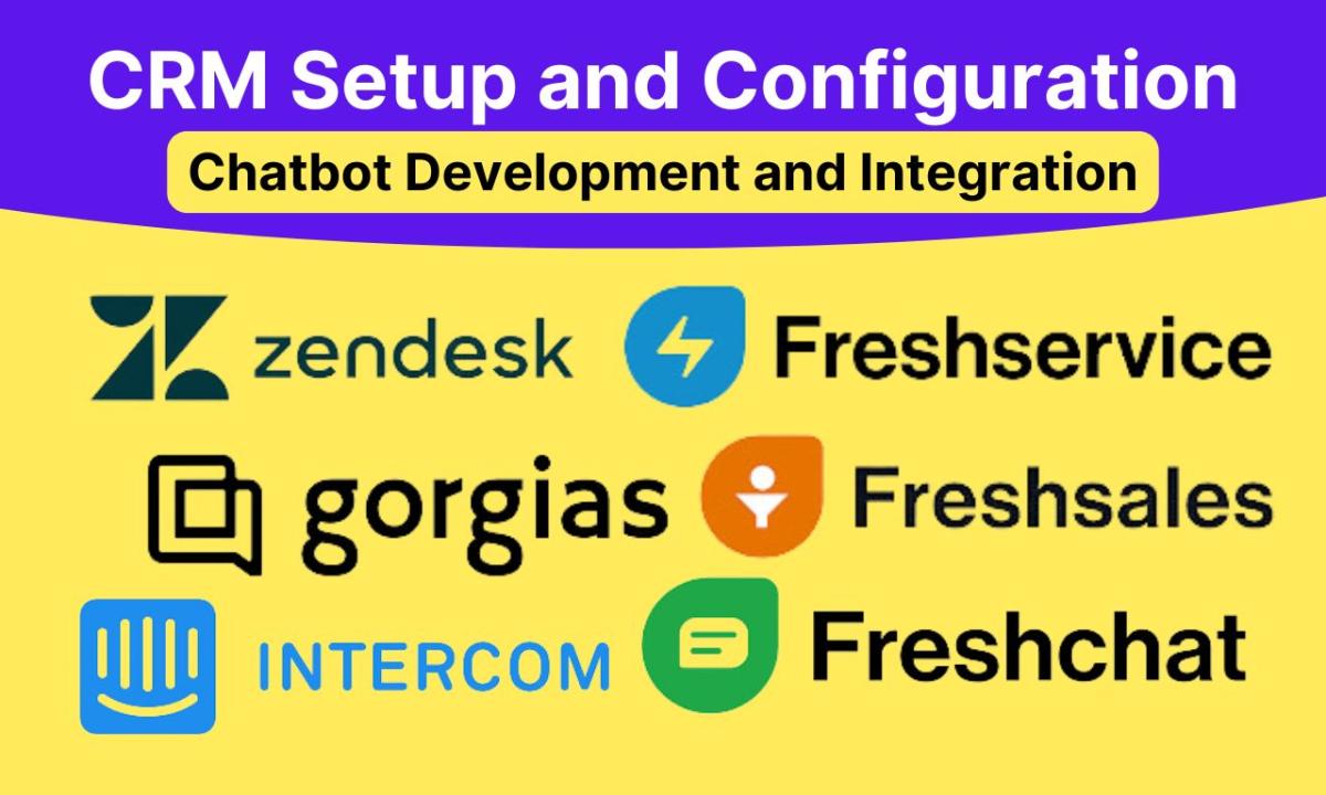 I will setup Zendesk, Gorgias, Freshsales, Freshdesk CRM, Intercom, Chatbot, Knowledgebase