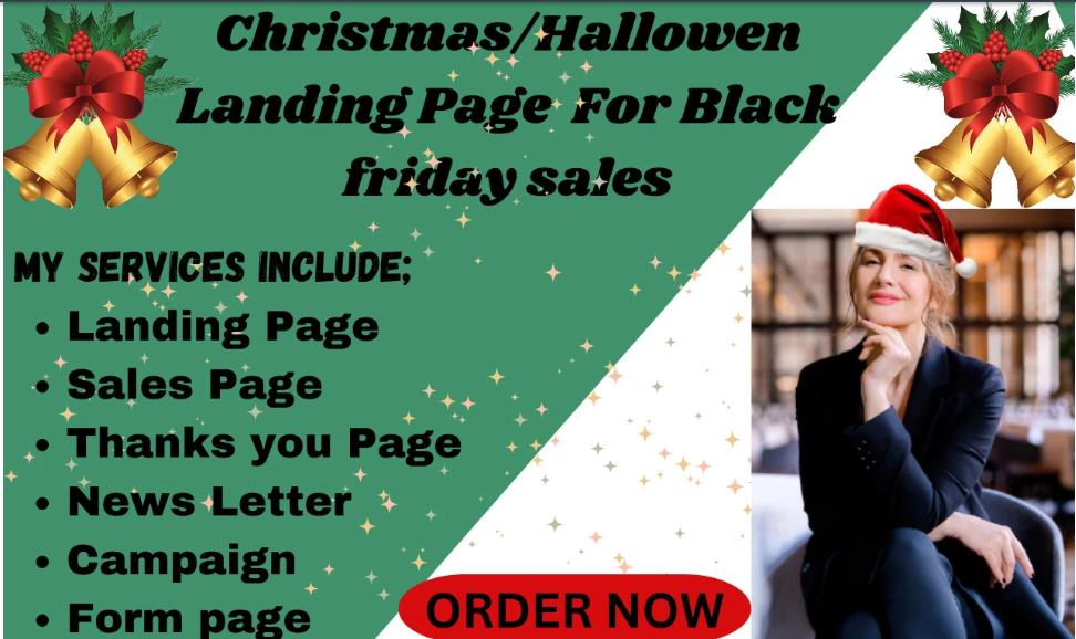 I will design shopify landing page for Christmas, Black Friday and Halloween sales