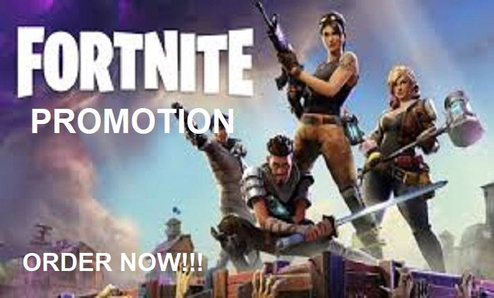 I will fortnite game and fortnite map promotion, steam game and roblox game advertising