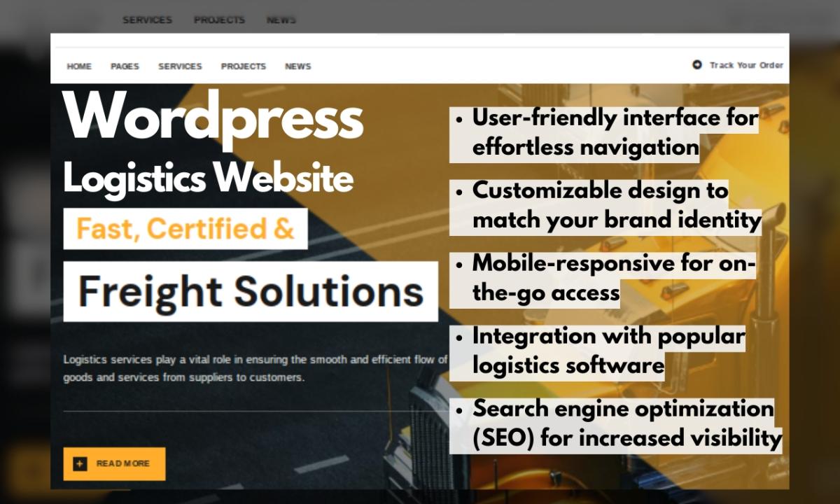 I will design logistics trucking dispatch moving company freight shipping cargo website