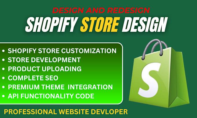 I will shopify dropshipping store shopify website design shopify website redesign