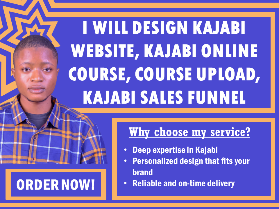 I will design Kajabi website, Kajabi online course, course upload, Kajabi sales funnel