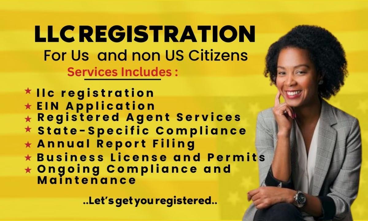 I will register US LLC company for non USA residents, business registrations and EIN