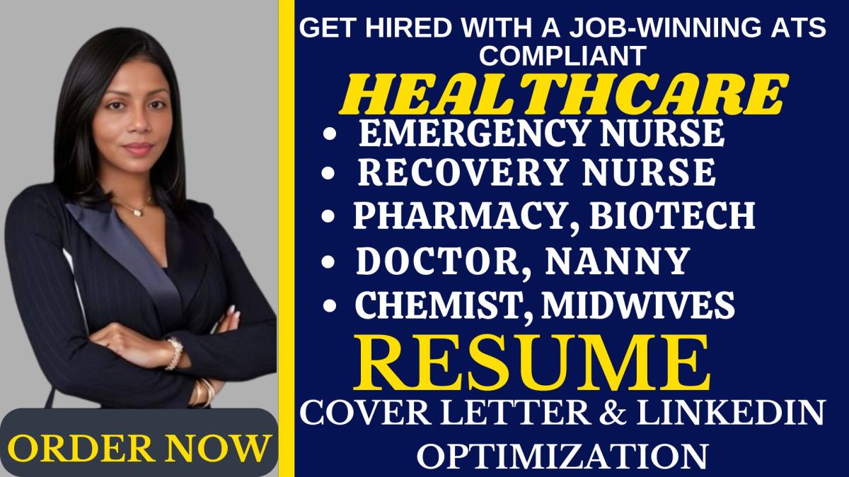 I will write a registered, travel, staff, emergency, nursing and healthcare resume