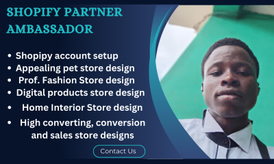 I will create shopify account setup, shopify store design, conversion and sales design