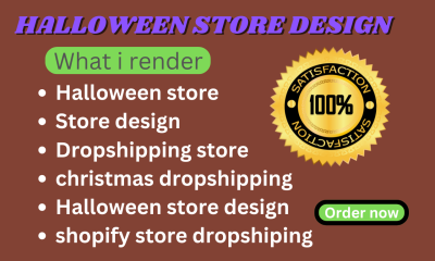 I will setup halloween print on demand dropshipping shopify store