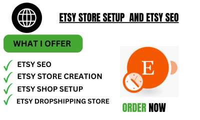 I will do Etsy account and store setup, Etsy dropshipping, and SEO, and Etsy shop setup