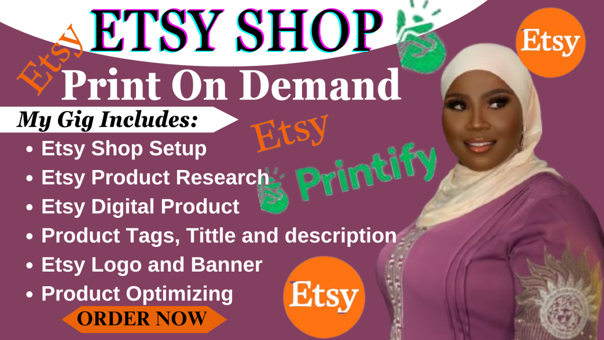 I will setup Etsy print on demand, Etsy shop, Etsy SEO for Etsy digital product