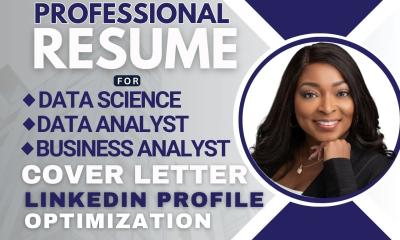 I will write ATS Data Science Resume Data Analyst Business Analyst Resume Cover Letter