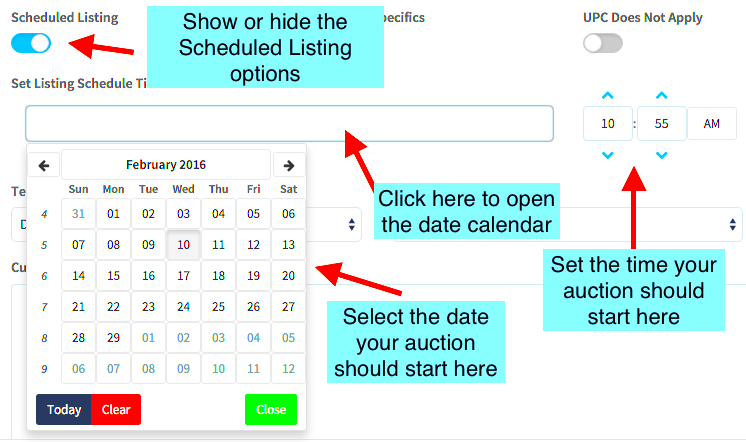 How To Schedule an eBay Listing Support