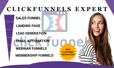 I will build click funnels sales funnel, clickfunnels landing page, gohighlevel website