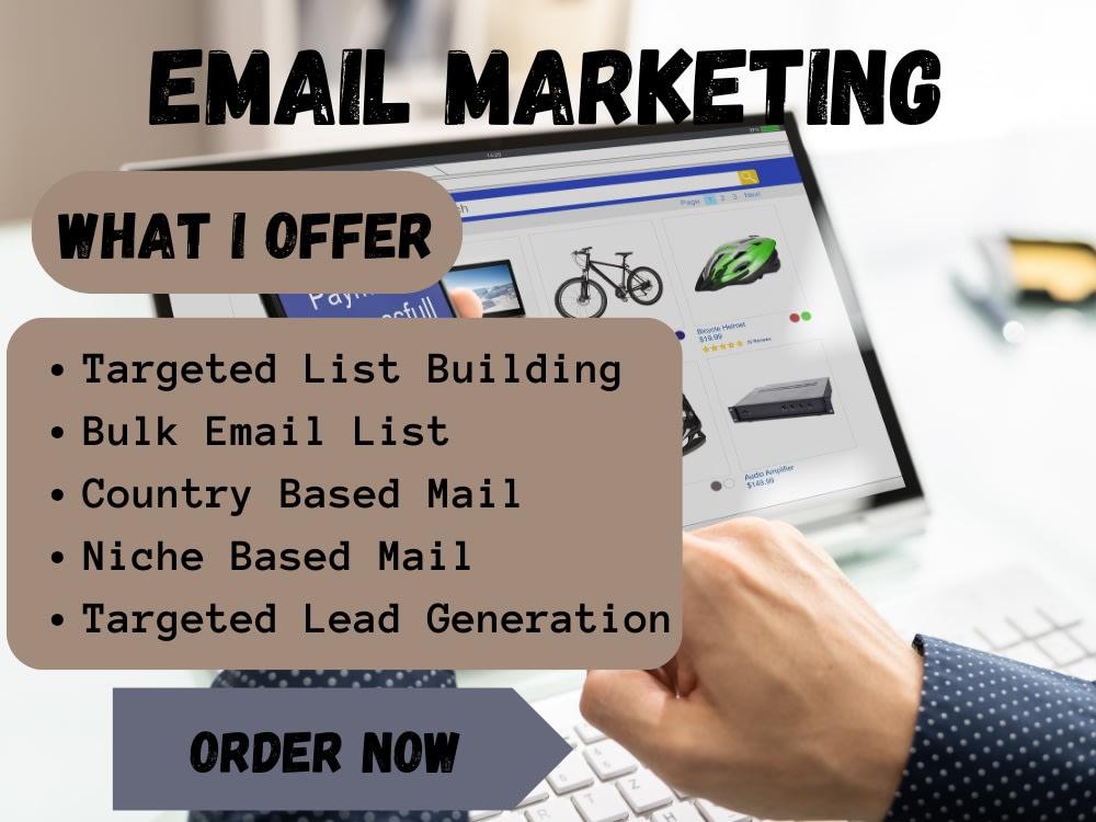 I will generate 1000 verified and active niche targeted email list and lead