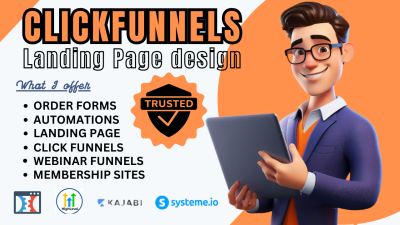 I will create clickfunnels sales funnels landing page