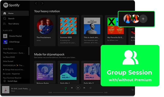 Make Spotify Group Session withwithout Premium NoteBurner