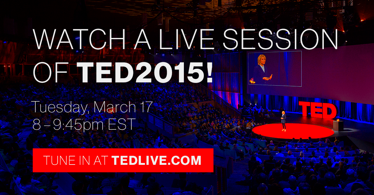 Watch a live session of TED for free on Wednesday TED Blog