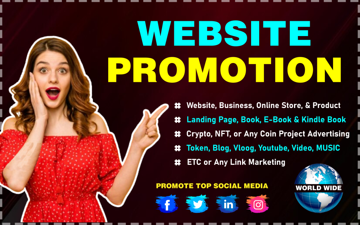 I will promote and advertise your website business or any link to targeted people