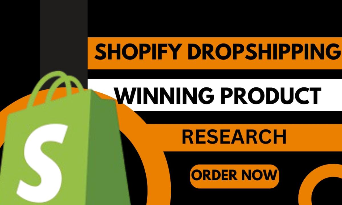 I will do shopify dropshipping winning product research, etsy shop, black friday store