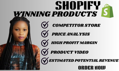 I will find shopify dropshipping winning products, shopify winning product research