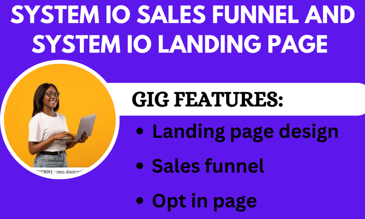 I will create systeme io sales funnel and systeme io landing page