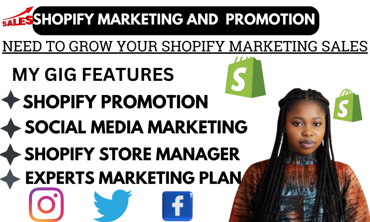 I will do complete Shopify marketing Shopify affiliate marketing Shopify promotion