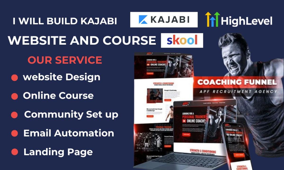 I will do Kajabi funnel, membership funnel, course funnel Thinkific, GHL, Thrivecart