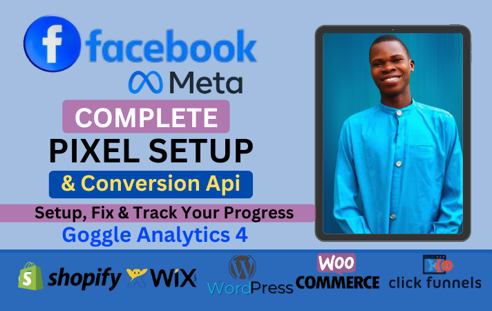 I will setup meta facebook pixel setup shopify, conversion API, coding, GTM, fix pixel