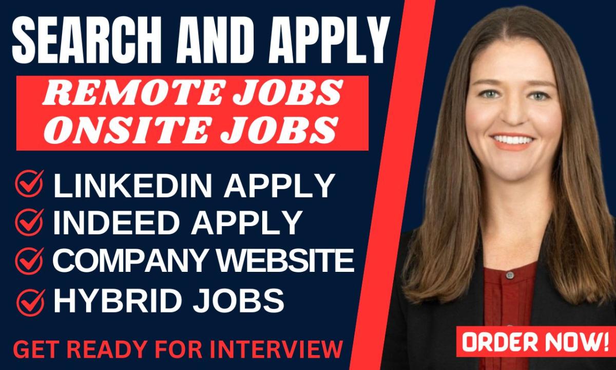 I will search and apply remote jobs for you job application job search apply to jobs