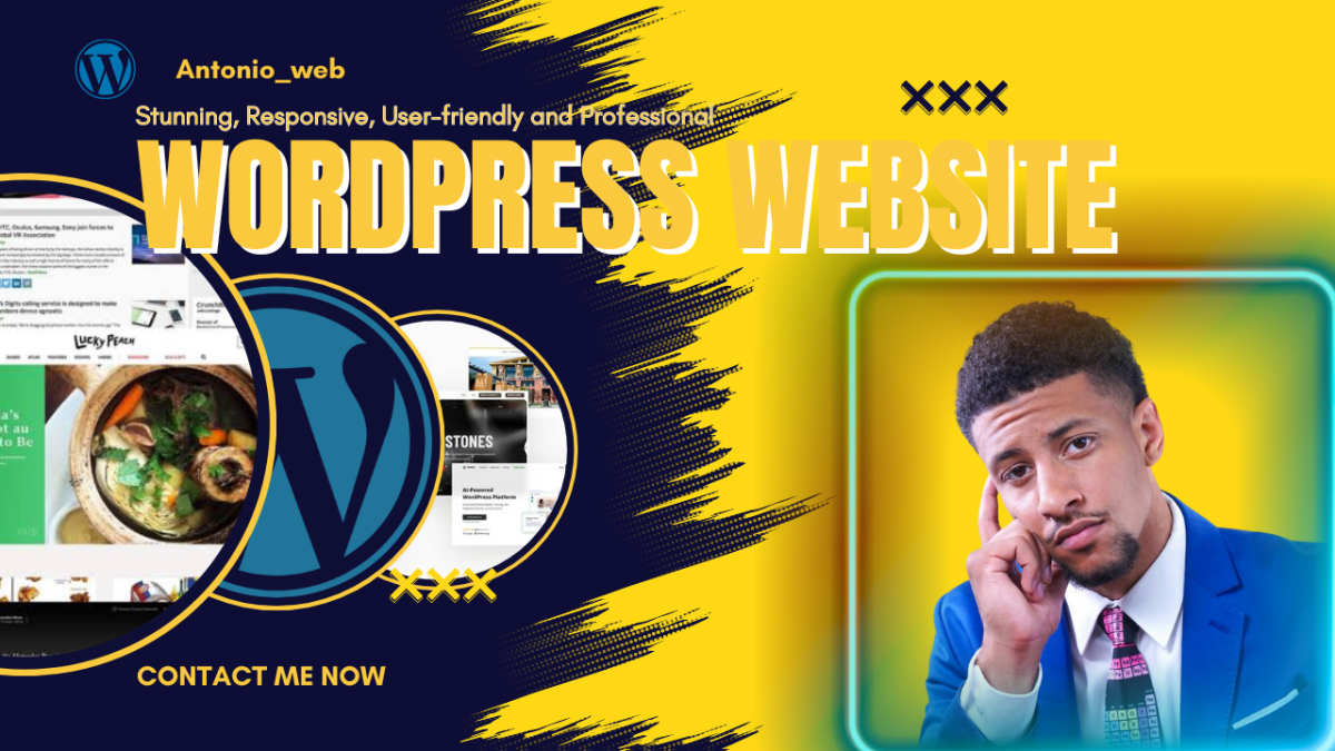 I will design responsive WordPress website design, blog website, business website