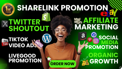 I will do share link promotion, twitter shoutout, website promotion