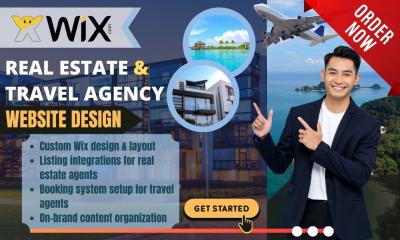 I will design your real estate website idx broker travel agency website in wix website