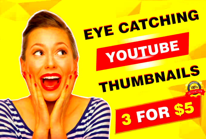 Design awesome eye catching youtube thumbnails by Subinlotz Fiverr