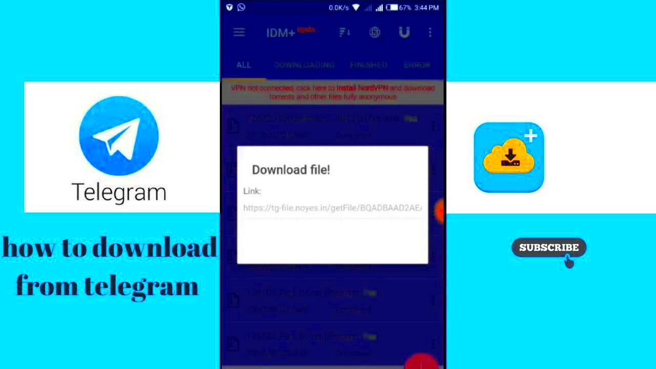 How to download from telegram using from android phone YouTube